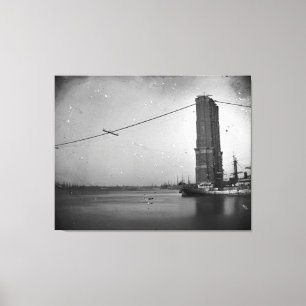 Lienzo Construcción de la fotografía del puente de