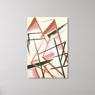 Lienzo Construcción lineal, c.1921 (gouache sobre papel)