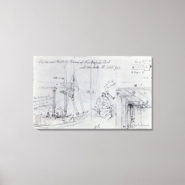 Lienzo Construyendo nuevas casas (Anverso)