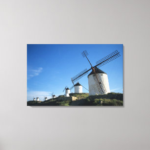 Lienzo Consuegra, La Mancha, España, molinos de viento 2