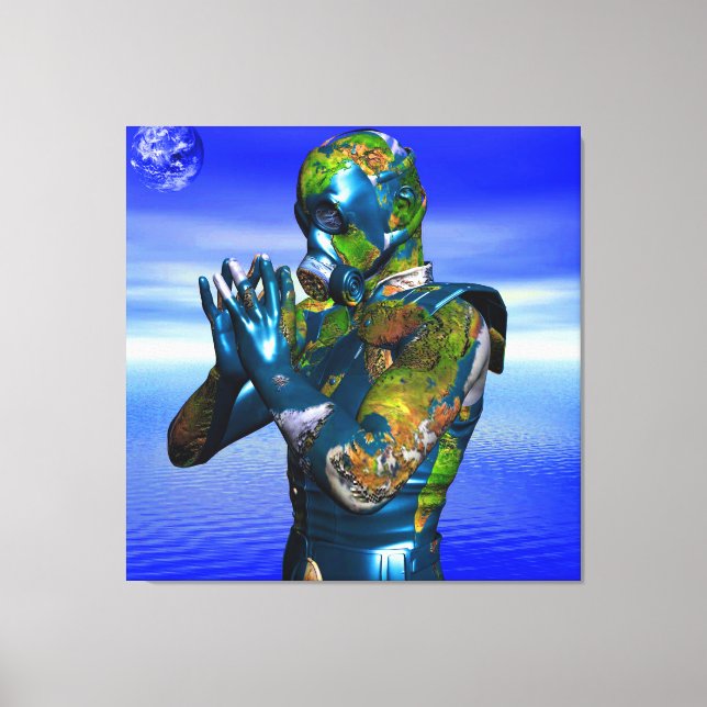 Lienzo Contaminación mundial (Anverso)