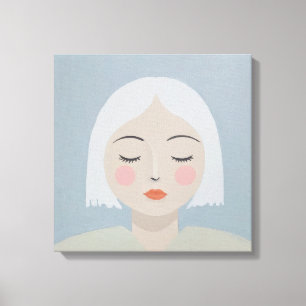 Lienzo Contemplación - Retrato Minimalista