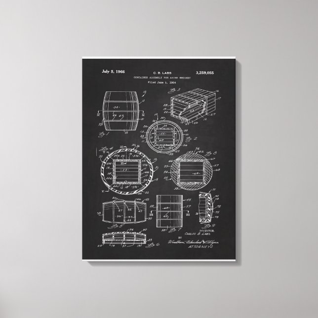 Lienzo Contenedor de Whiskey 1966 (Anverso)