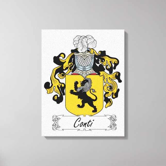 Lienzo Conti Family Crest (Anverso)