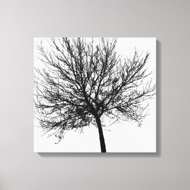 Lienzo Contorno de un árbol (Anverso)