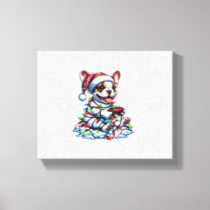 Lienzo Controlador de videojuegos de Bulldog francés Ligh