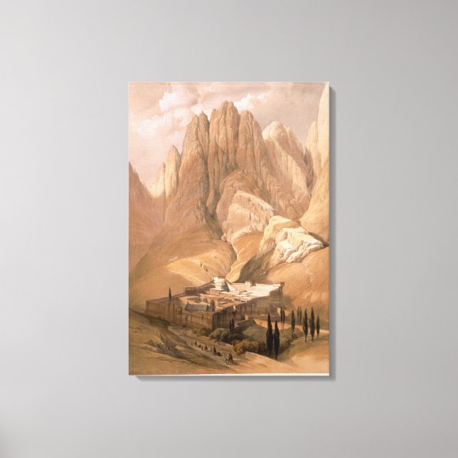 Lienzo Convento de St. Catherine con Monte Horeb, febrero (Anverso)