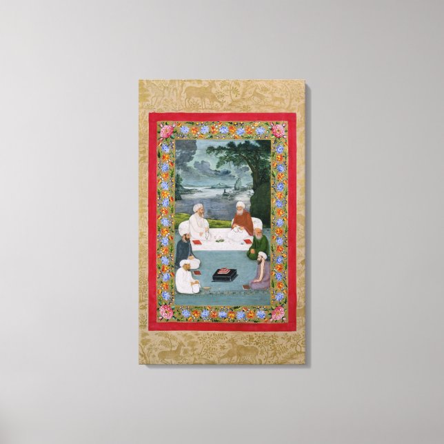 Lienzo Conversación mística entre los jeques del Sufic (Anverso)