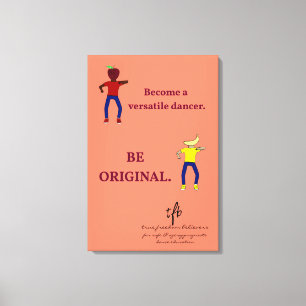 Lienzo Convertirse en un bailarín versátil Salmon