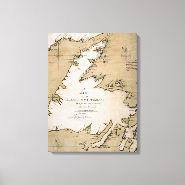 LIENZO COOK: NEWFOUNDLAND, 1763 (Anverso)