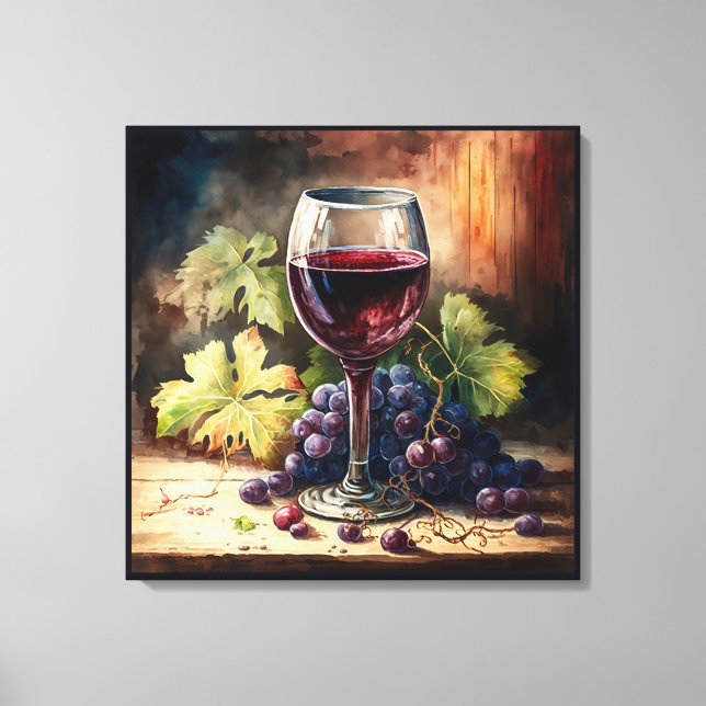 Lienzo cool Amantes del vino Rústico Imprimir (Anverso)