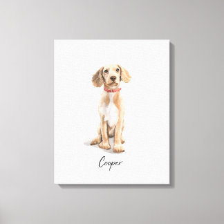 Lienzo Cooper - Ilustracion de Cachorro