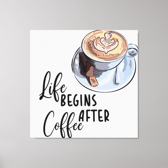 Lienzo Copa de capuchino (Anverso)