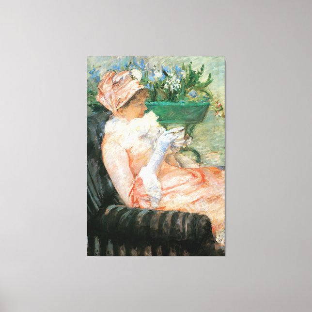Lienzo Copa de Té de Mary Cassatt, el impresionismo vinta (Anverso)