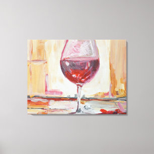 Lienzo Copa de Vino Tinto Elegante