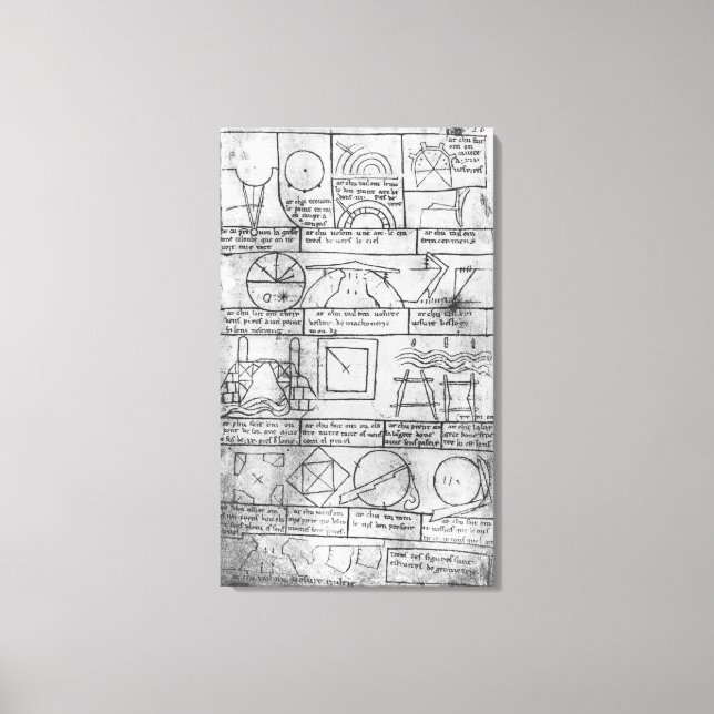 Lienzo Copia de facsímil de figuras geométricas (Anverso)