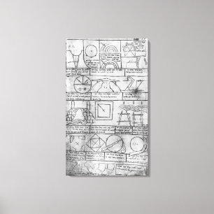 Lienzo Copia del facsímil de figuras geométricas