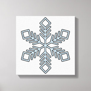 Lienzo Copo de Nieve Brillante - Ramas Azul Bebé