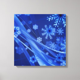 Lienzo Copos de nieve azules