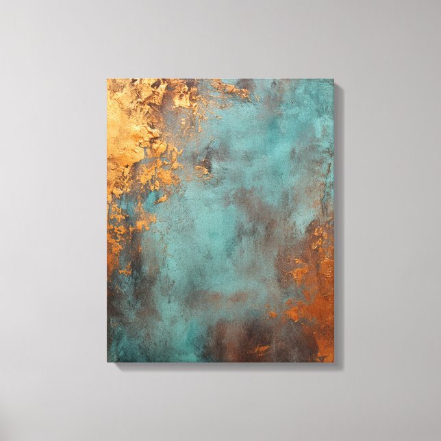 Lienzo Copper Patina Rustic Metallic (Anverso)