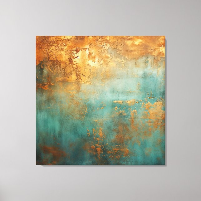 Lienzo Copper Patina Rustic Metallic (Anverso)