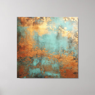 Lienzo Copper Patina Rustic Metallic