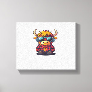 Lienzo Coquette Highland Cow Bubblegum Tshirt Design, Hol