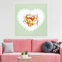Coquette Pastel Retro Vintage Bebé Animales Cervan