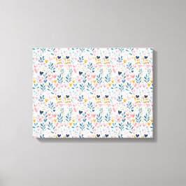 Lienzo Corações em aquarela