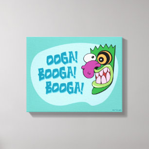 Lienzo Coraje al perro cobarde   Booga Ooga Booga!