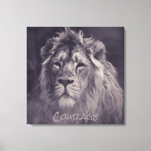 Lienzo Coraje de León Rey de la Selva