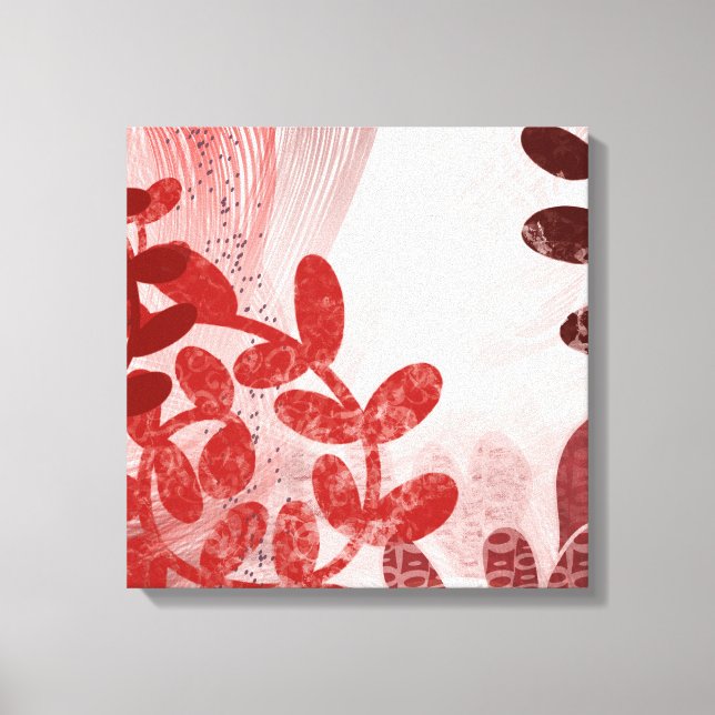 Lienzo Coral Canopy – Abstract Floral Motion Art Print (Anverso)