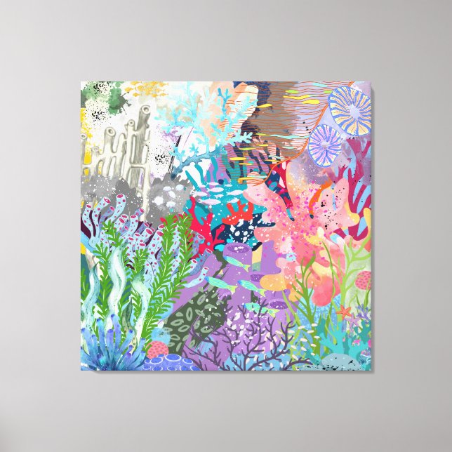 Lienzo Coral del Mar Profundo (Anverso)