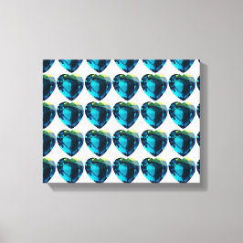 Lienzo Corazón cielo azul