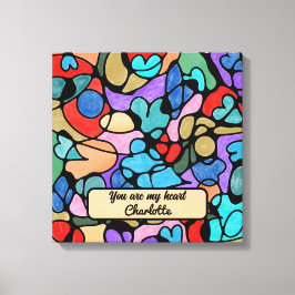 LIENZO CORAZÓN COLORES NEUROGRÁFICOS DE AGUA DIGITAL