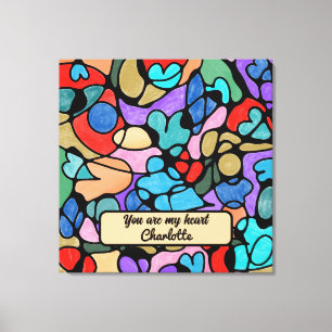 LIENZO CORAZÓN COLORES NEUROGRÁFICOS DE AGUA DIGITAL