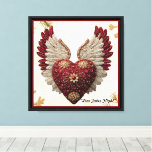 Lienzo "Corazón de Amor Celestial"