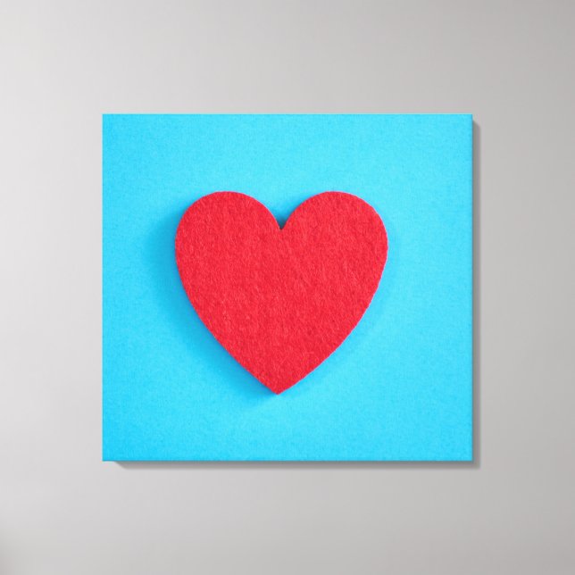 Lienzo Corazón de amor rojo (Anverso)