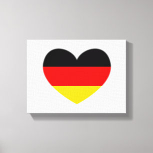 Lienzo Corazón de bandera de Alemania