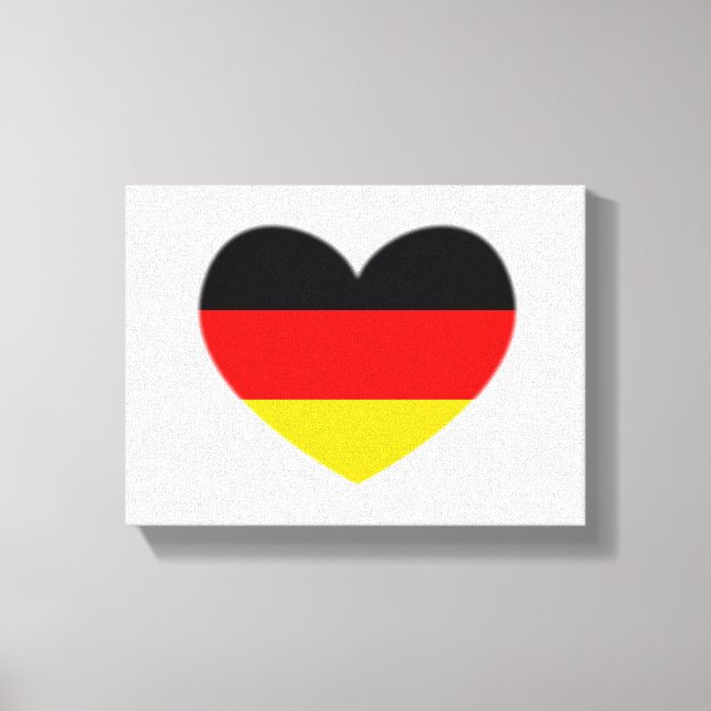 Lienzo Corazón de bandera de Alemania (Anverso)