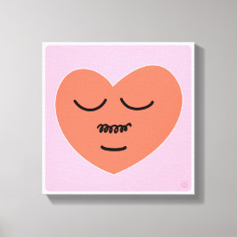 Lienzo Corazón de contenido - Con Mustache