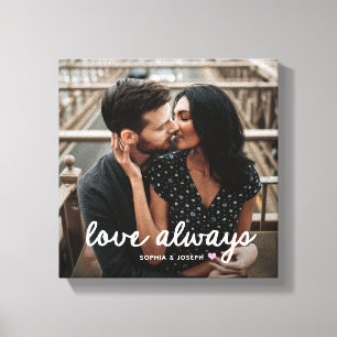 Lienzo Corazón de cualquier color y foto Amor romántico