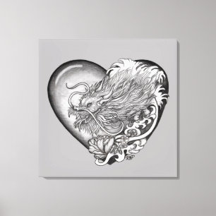 Lienzo Corazón de Dragón