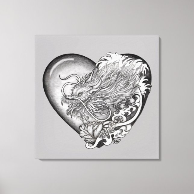 Lienzo Corazón de Dragón (Anverso)