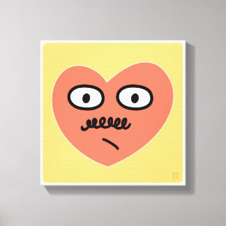 Lienzo Corazón de Emoción Ambigua - Con Mustache