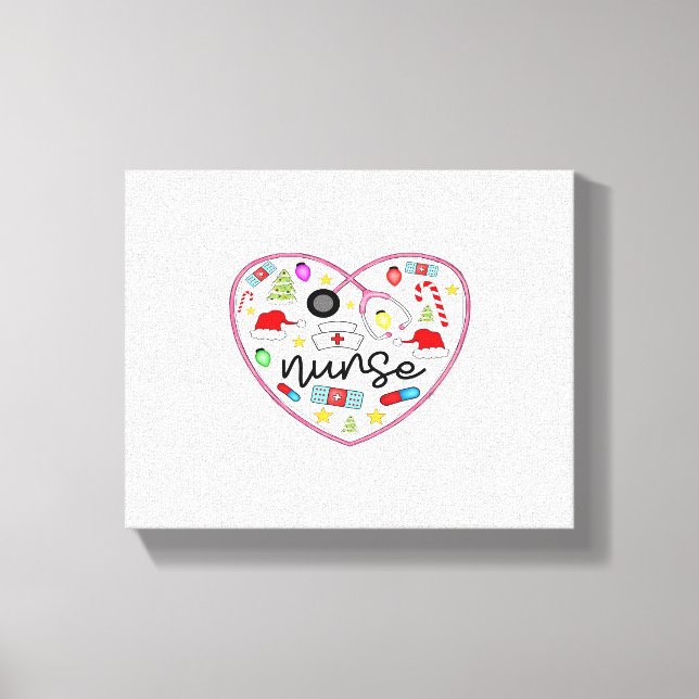 Lienzo Corazón de enfermera, camiseta sobredimensionada d (Anverso)
