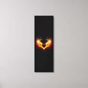 Lienzo Corazón de Fuego Ángel con Alas