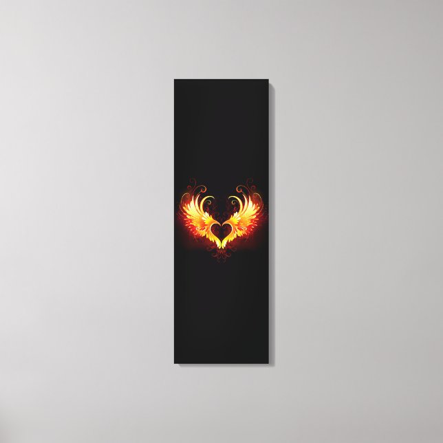 Lienzo Corazón de Fuego Ángel con Alas (Anverso)