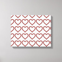 Lienzo Corazón de Gemstone de Ruby Rojo