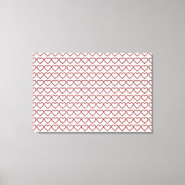 Lienzo Corazón de Gemstone de Ruby Rojo